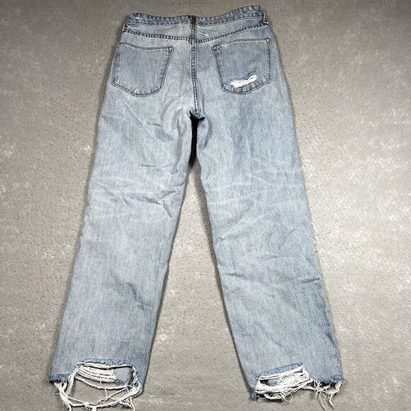 Ariat Jeans Womens 29 Blue Ultra High Rise Relaxed Straight Distressed Denim - Picture 10 of 16